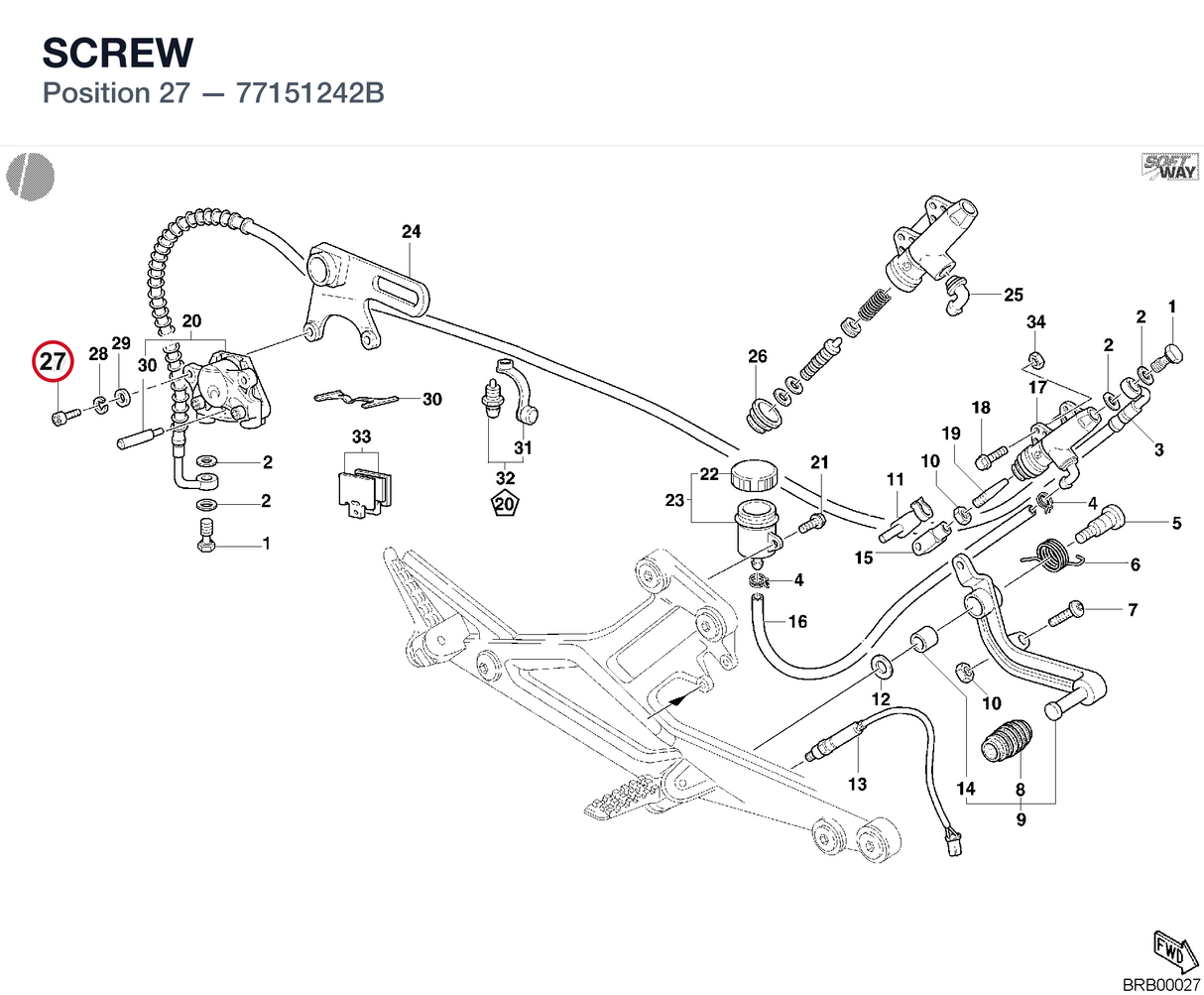 SCREW 77151242B diagram position
