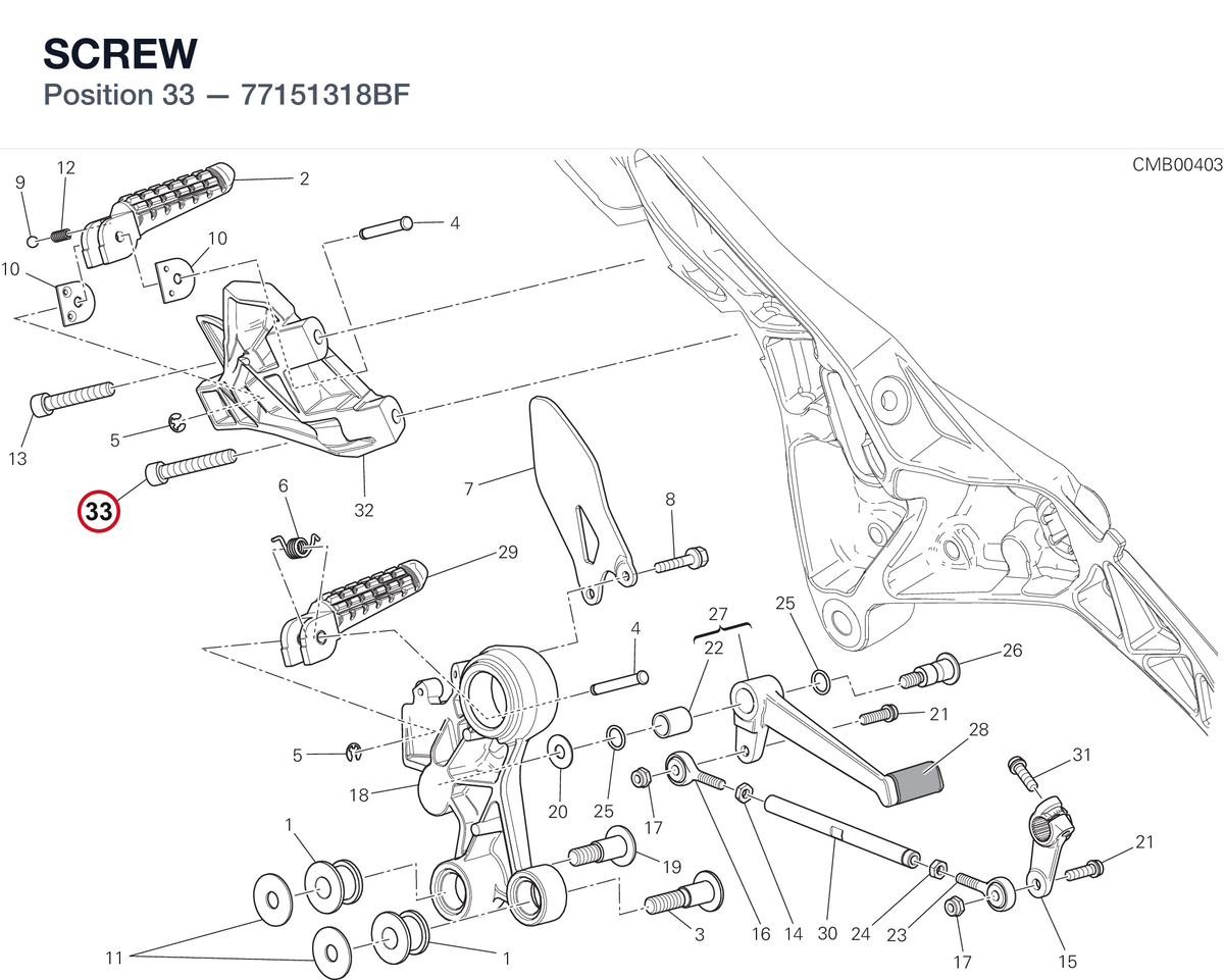 SCREW 77151318BF diagram position