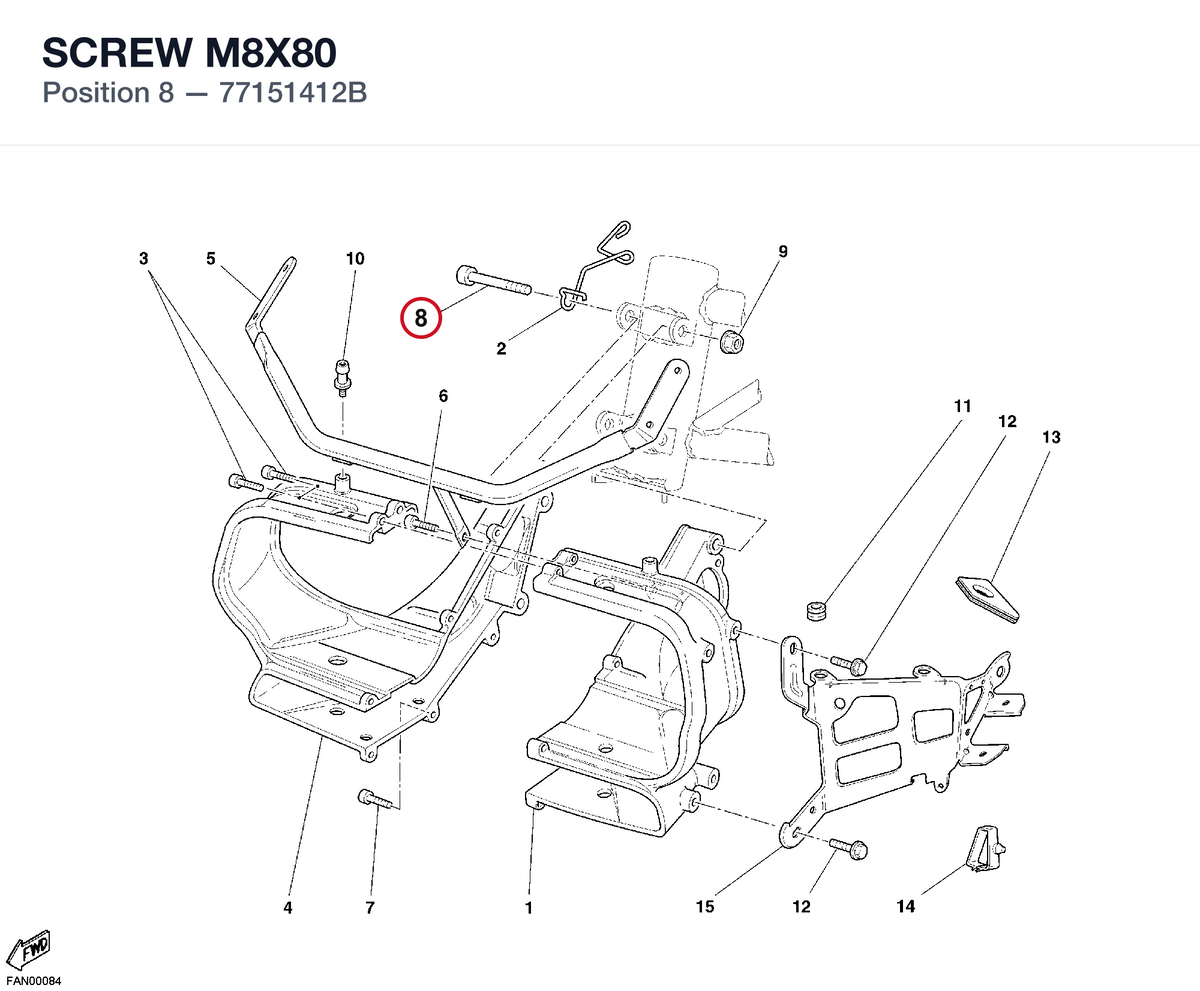 SCREW M8X80