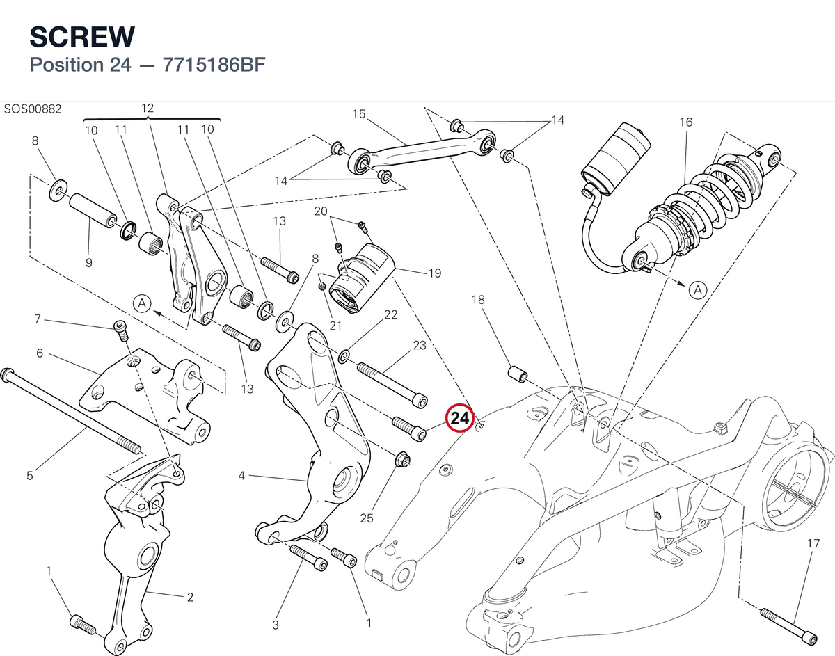 SCREW 7715186BF diagram position