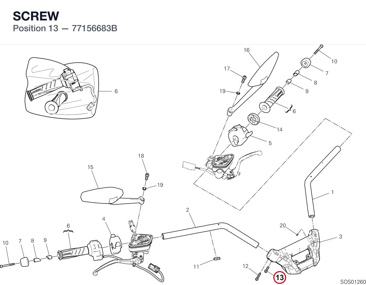 SCREW 77156683B diagram position