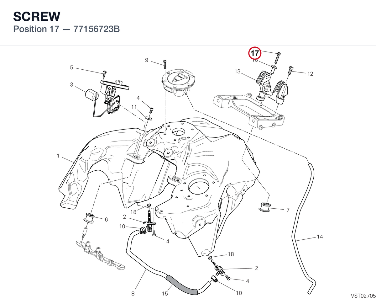 SCREW 77156723B diagram position