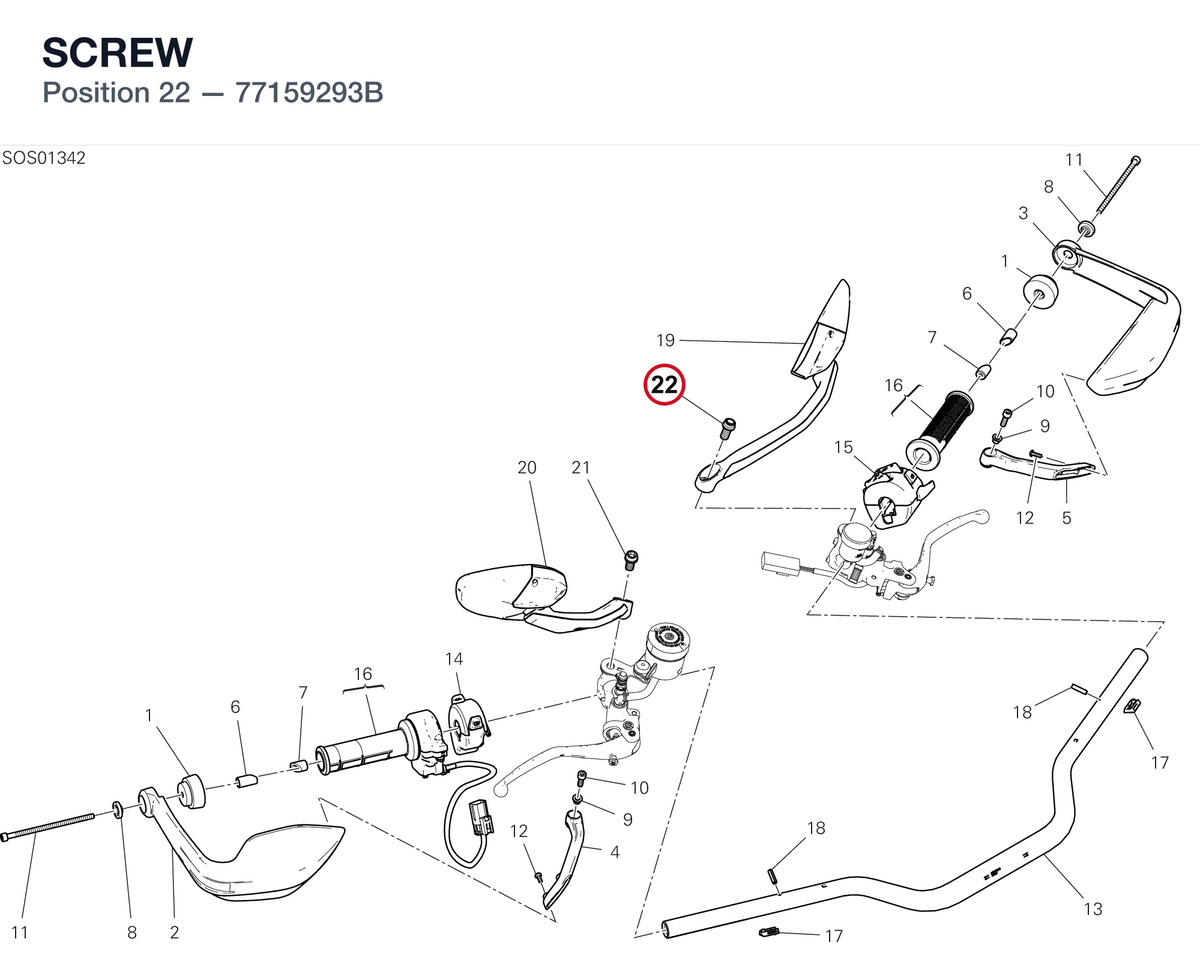 SCREW 77159293B diagram position