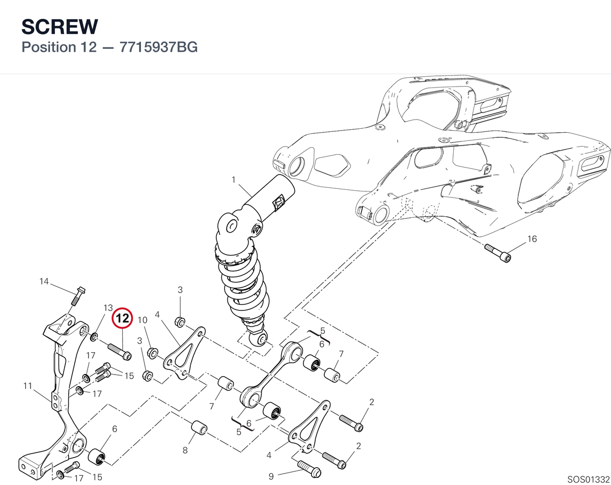 SCREW 7715937BG diagram position