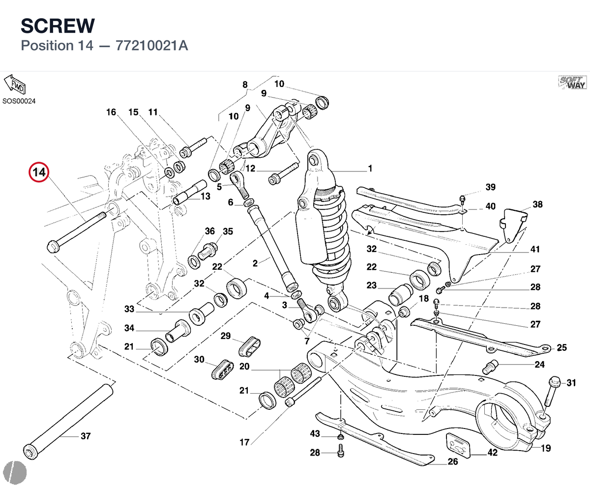 SCREW 77210021A diagram position