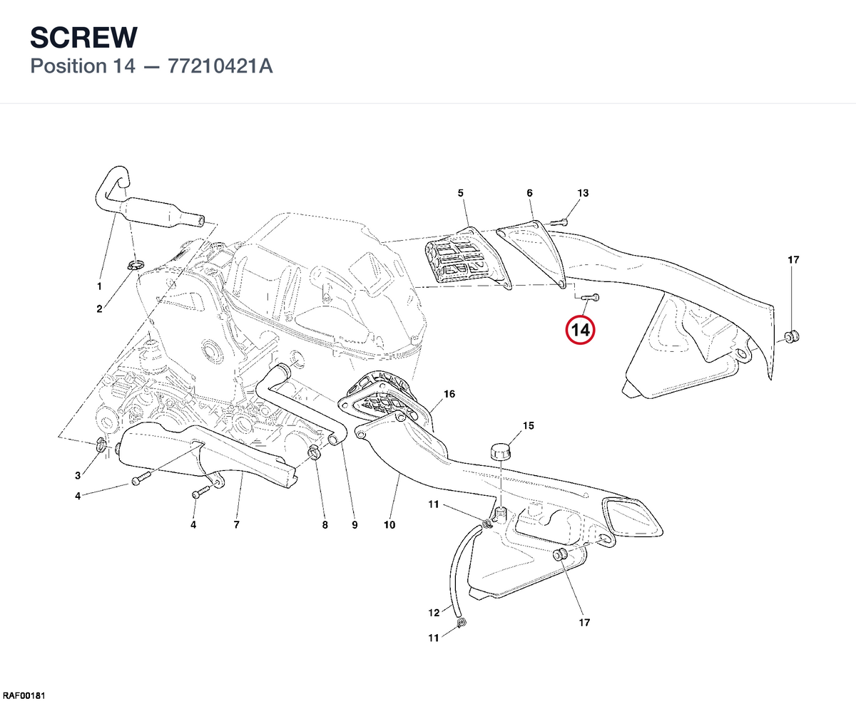 SCREW 77210421A diagram position