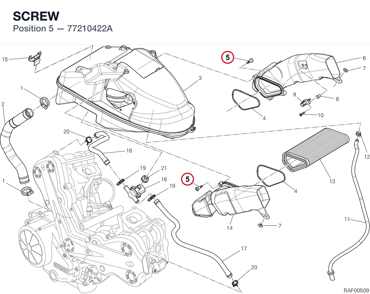 SCREW 77210422A diagram position