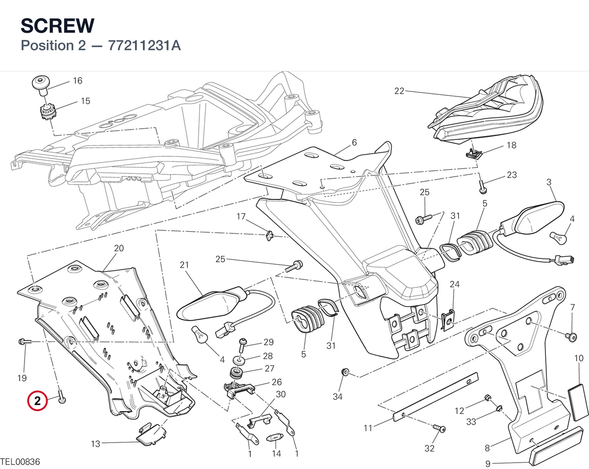 SCREW 77211231A diagram position