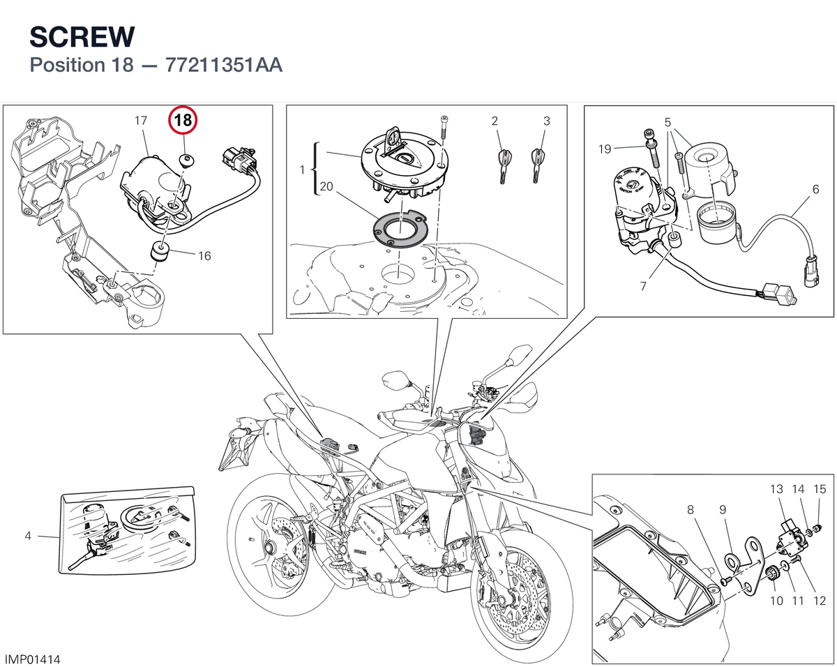 SCREW 77211351AA diagram position
