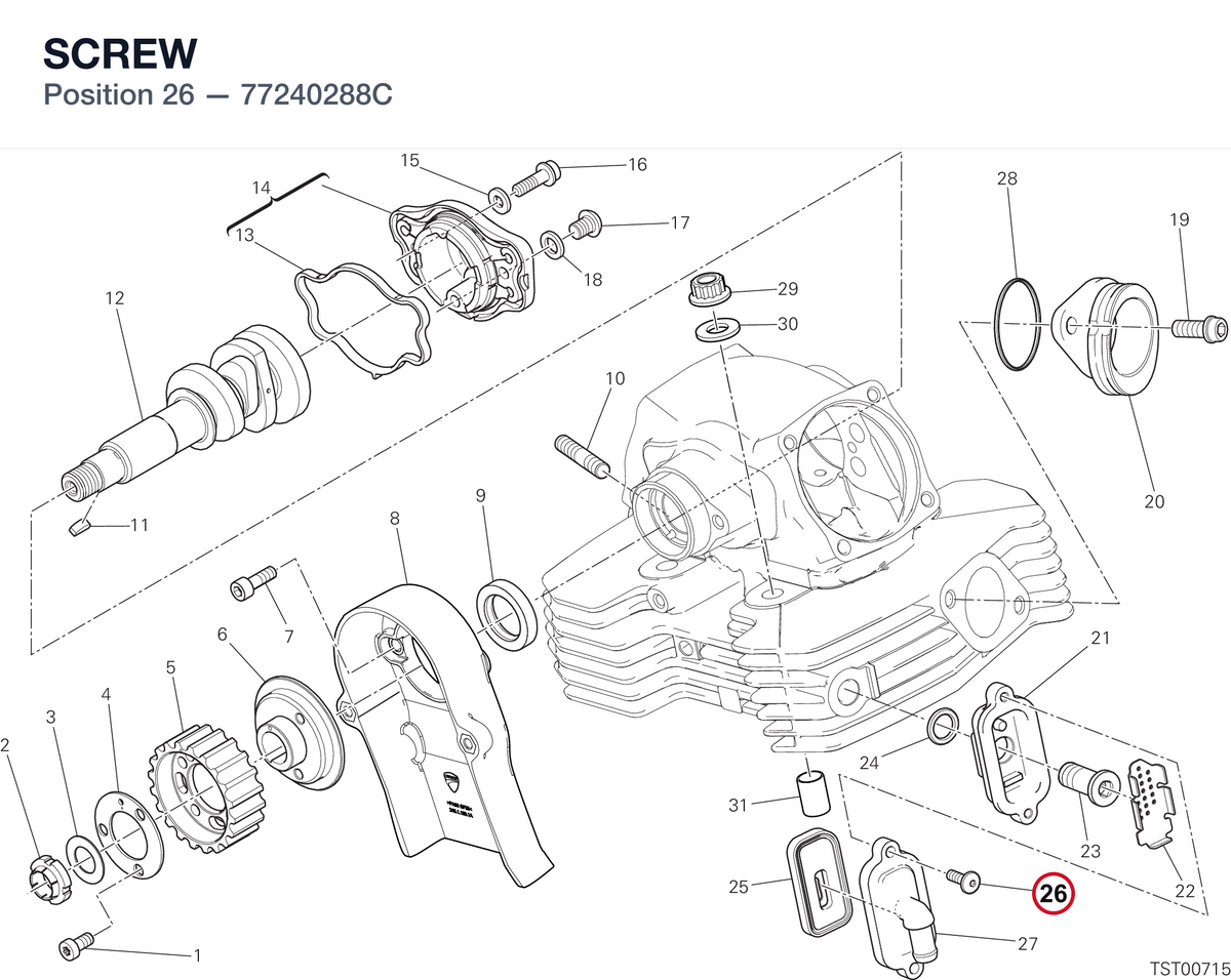 SCREW 77240288C diagram position