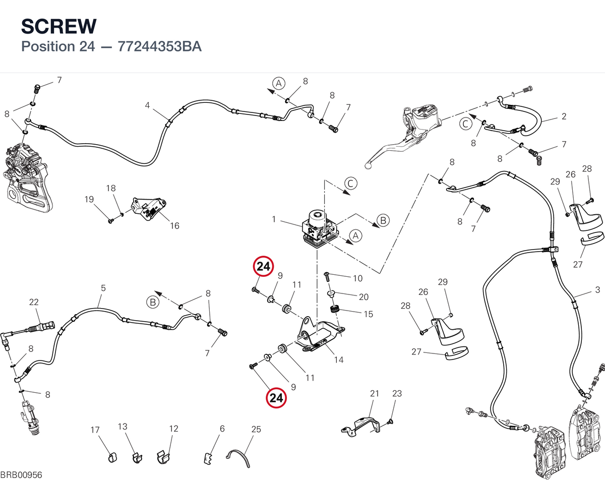 SCREW 77244353BA diagram position