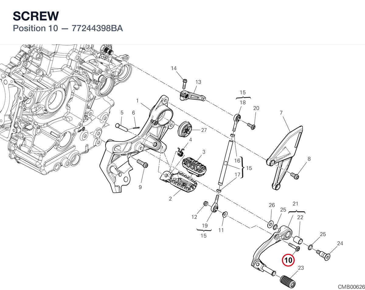 SCREW 77244398BA diagram position