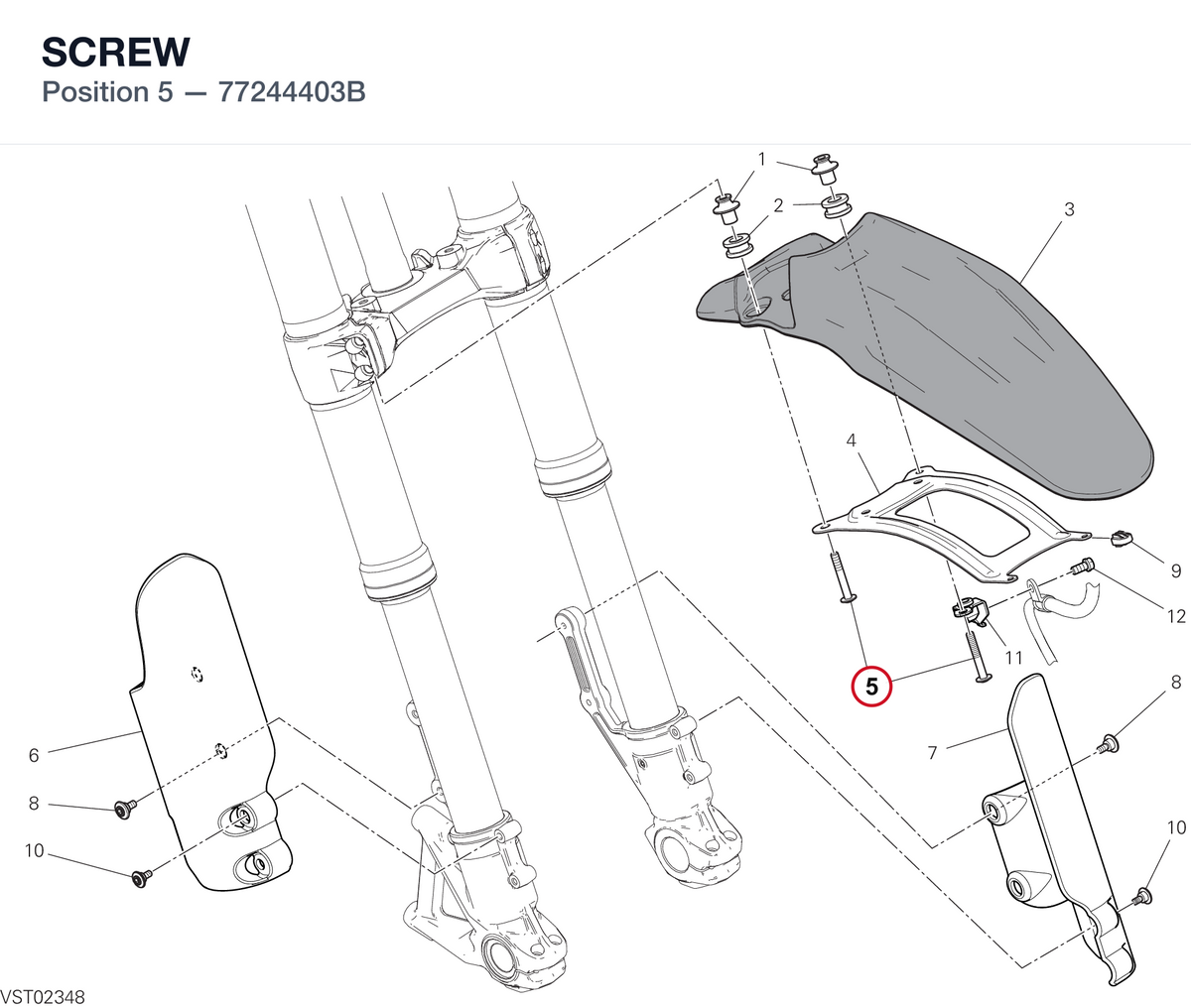 SCREW 77244403B diagram position