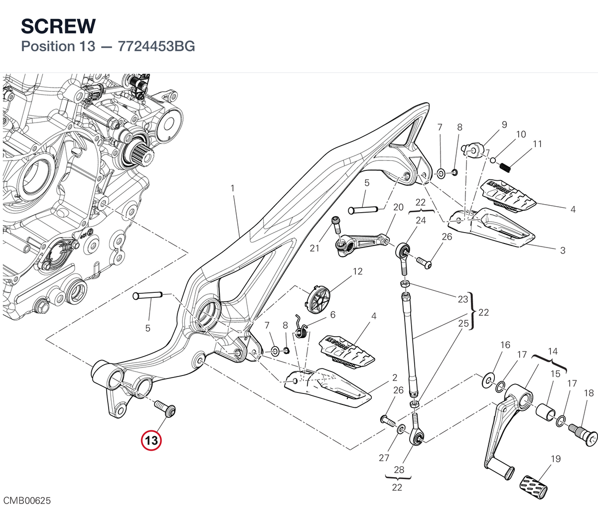 SCREW 7724453BG diagram position