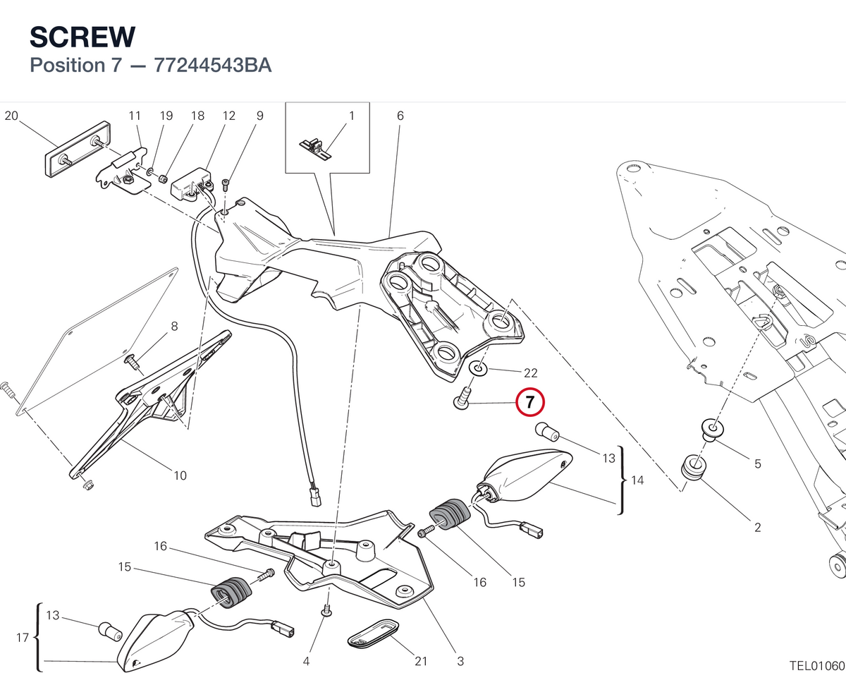 SCREW 77244543BA diagram position