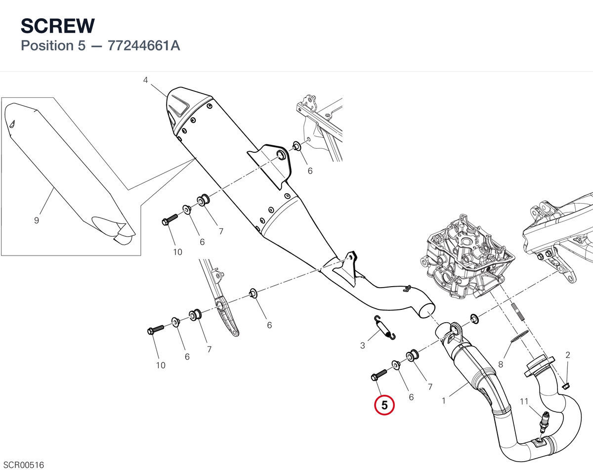 SCREW 77244661A diagram position