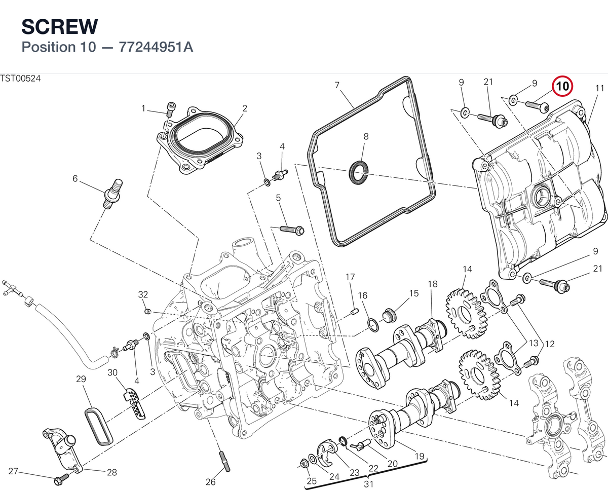 SCREW 77244951A diagram position