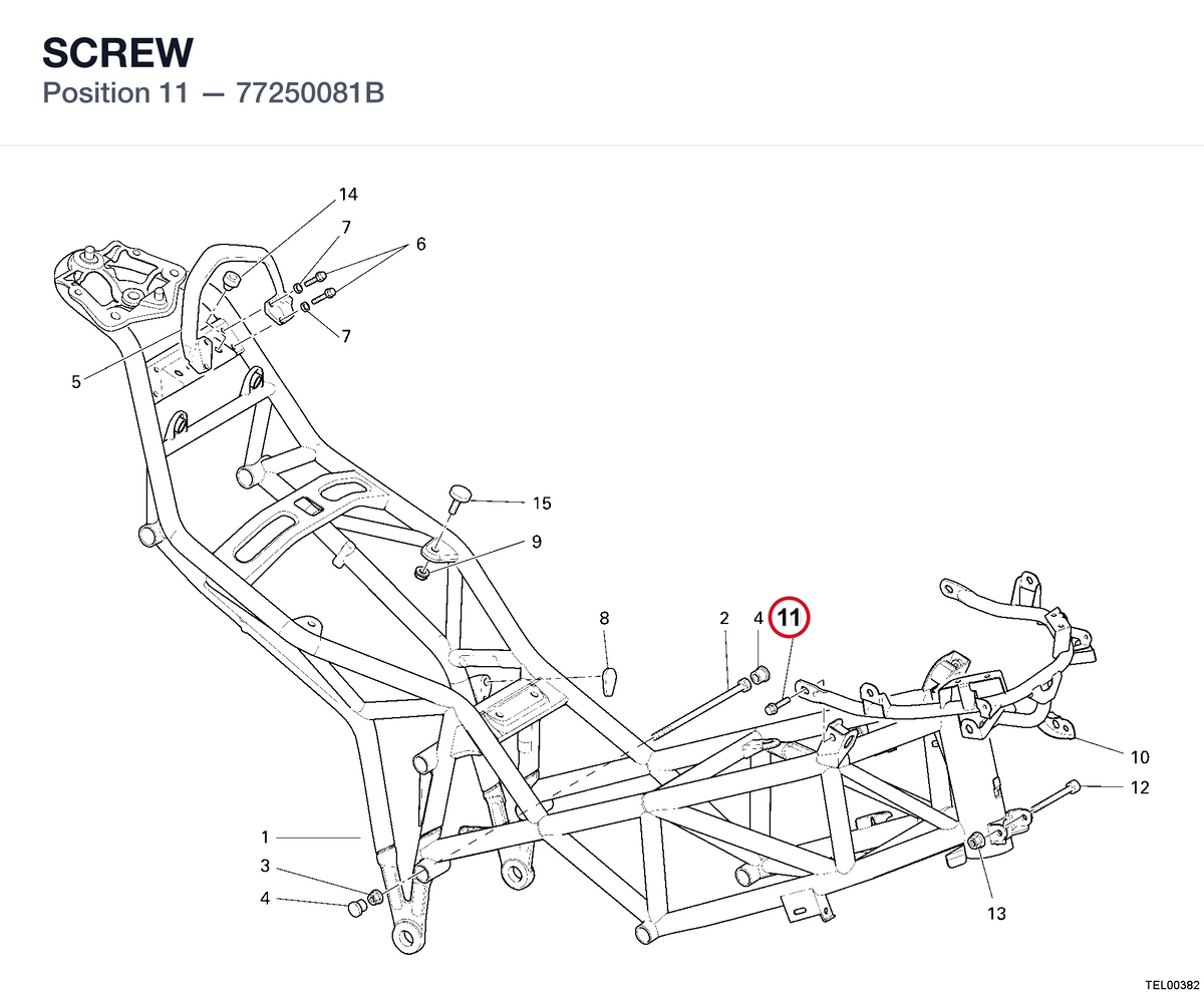 SCREW 77250081B diagram position