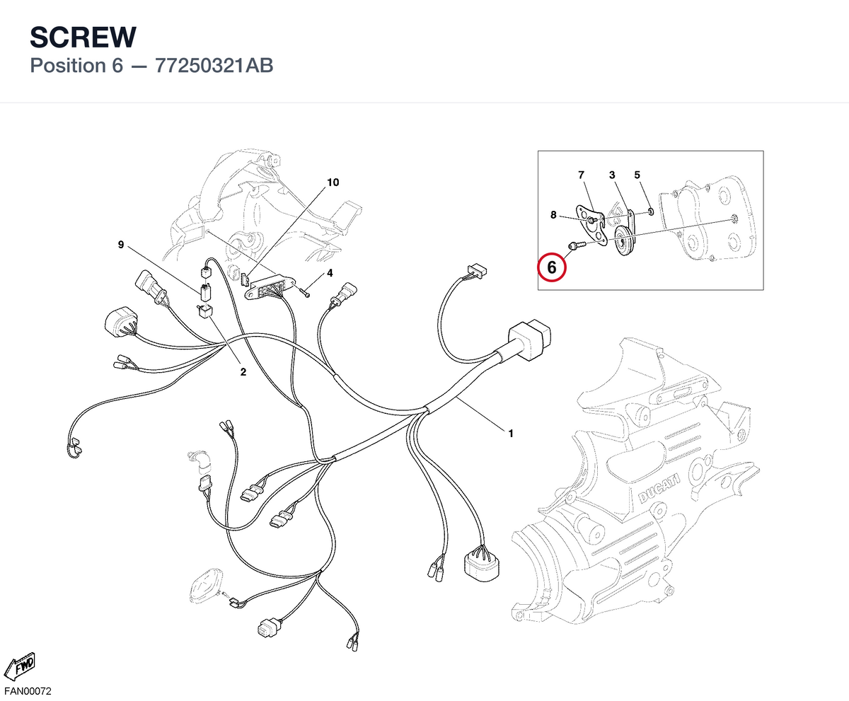 SCREW 77250321AB diagram position