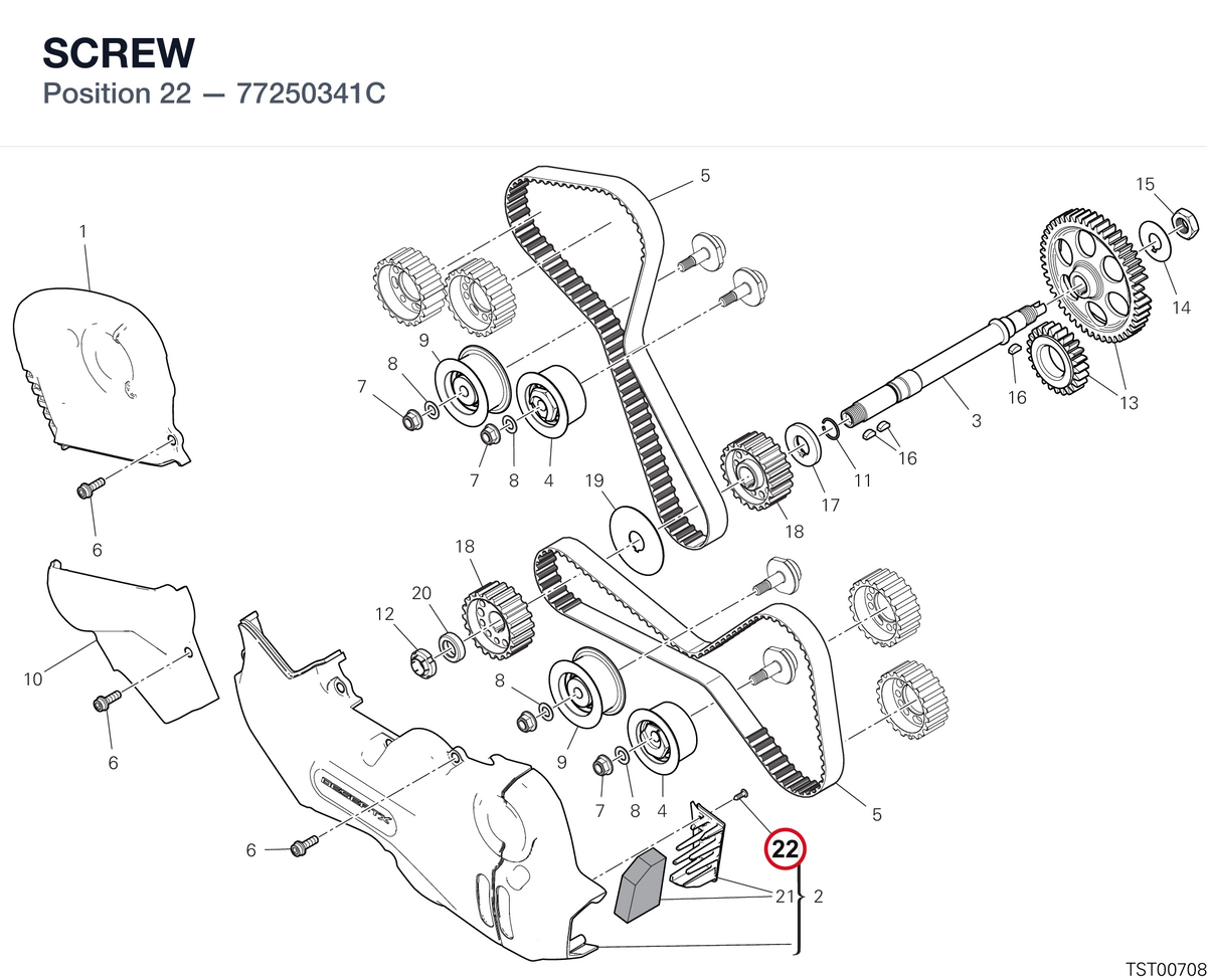 SCREW 77250341C diagram position