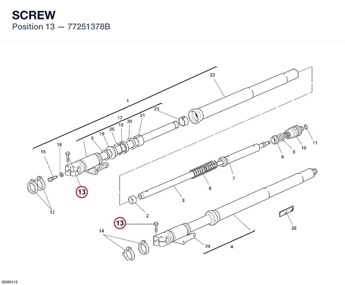 SCREW 77251378B diagram position