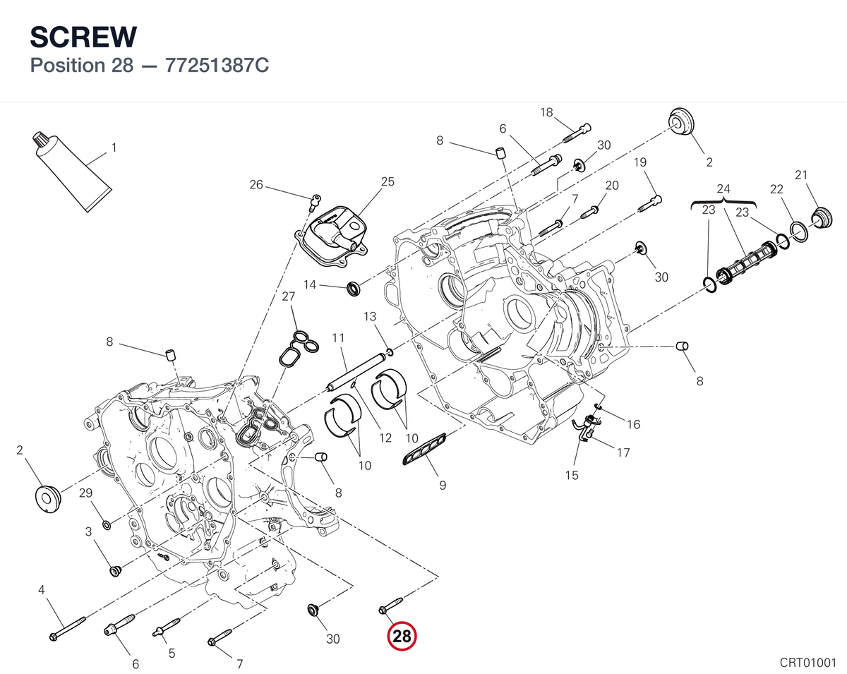 SCREW 77251387C diagram position