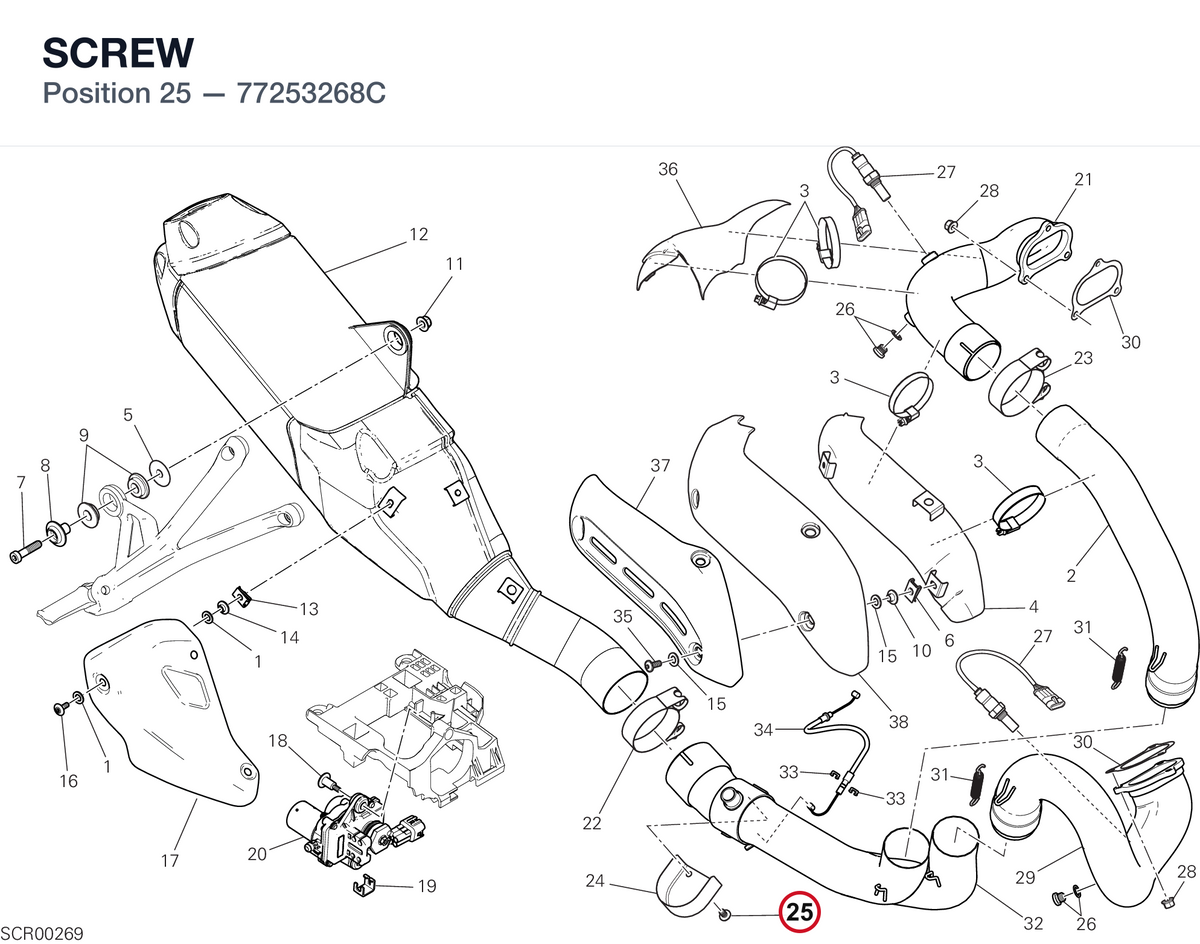 SCREW 77253268C diagram position