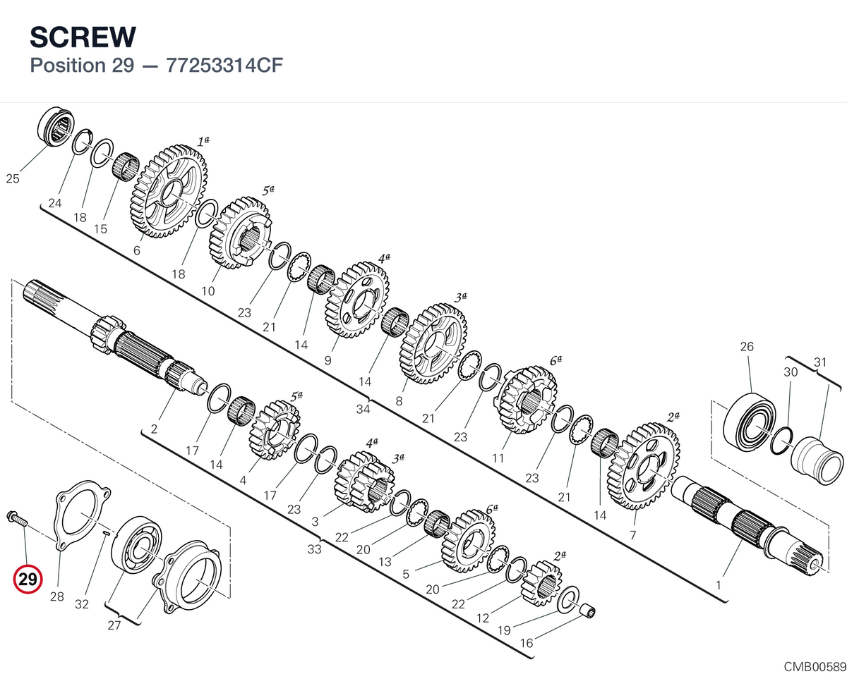 SCREW 77253314CF diagram position
