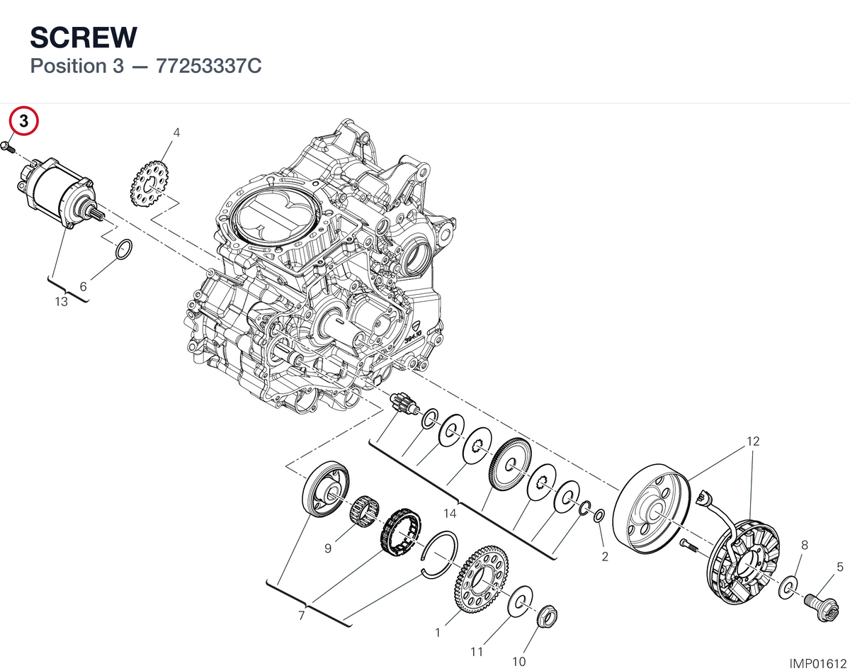 SCREW 77253337C diagram position