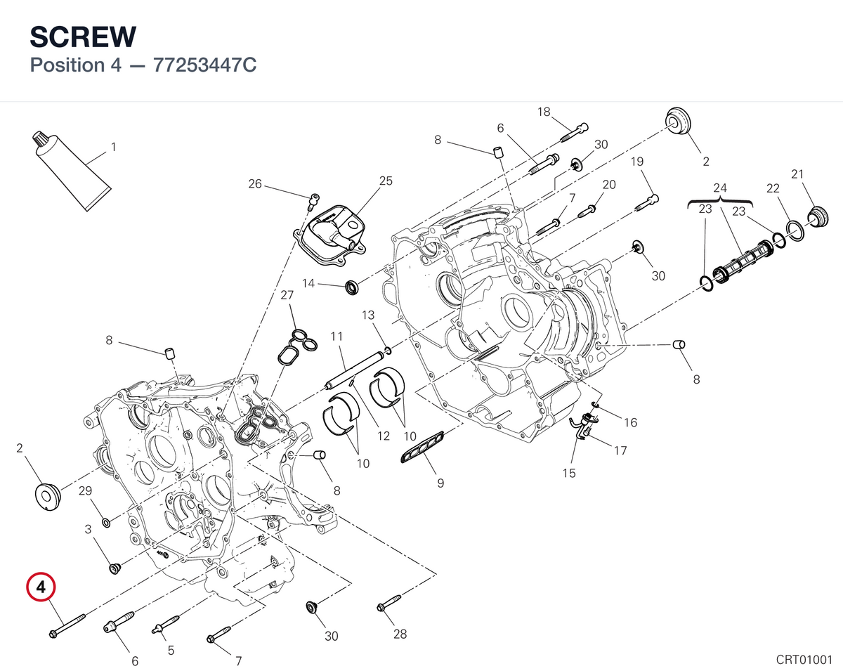 SCREW 77253447C diagram position