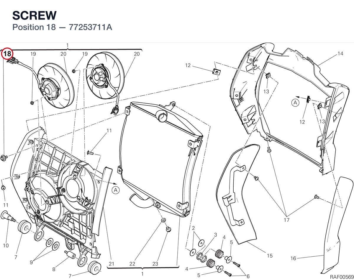 SCREW 77253711A diagram position