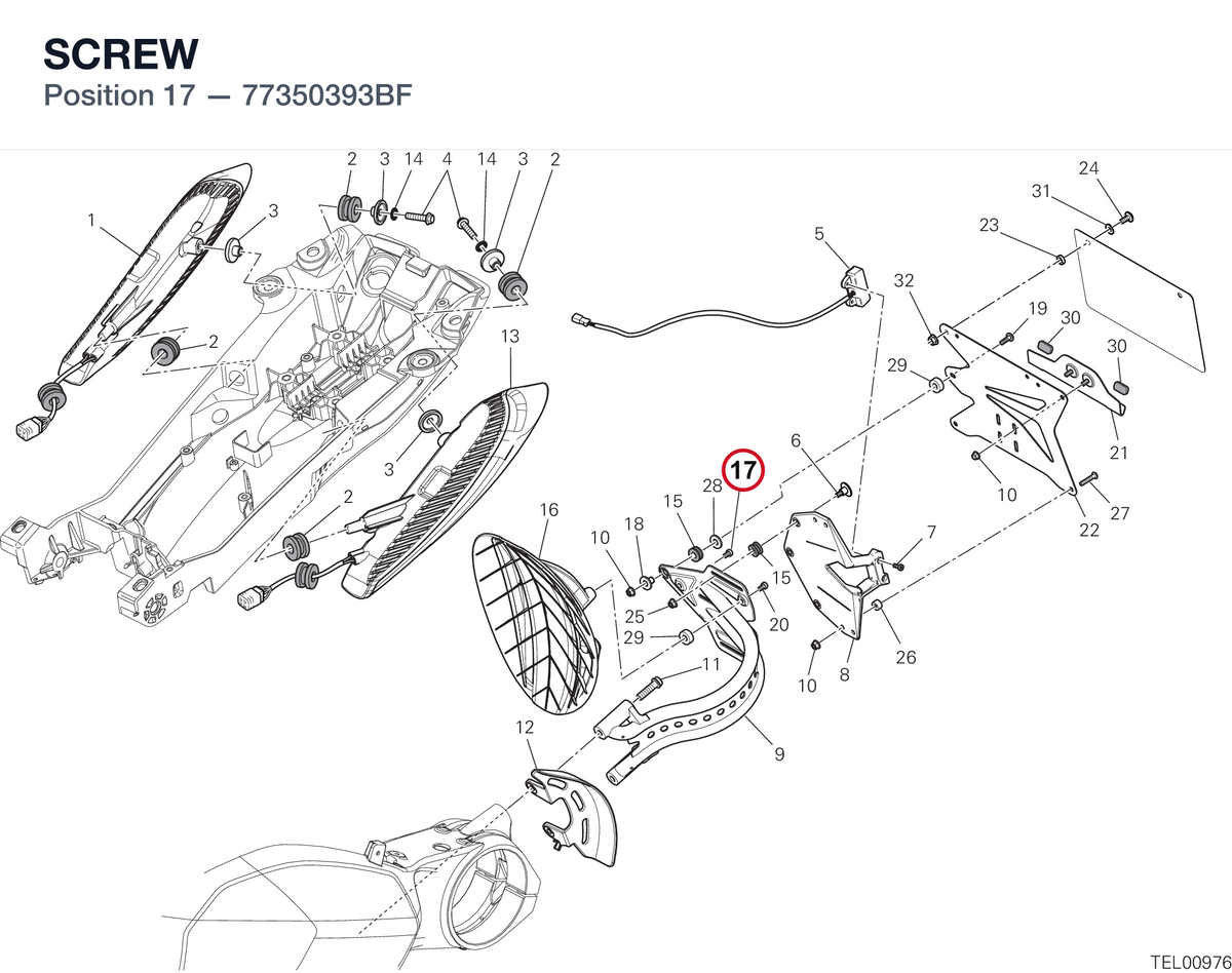 SCREW 77350393BF diagram position