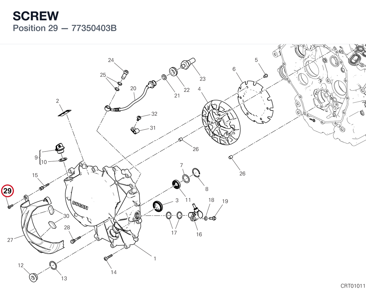 SCREW 77350403B diagram position