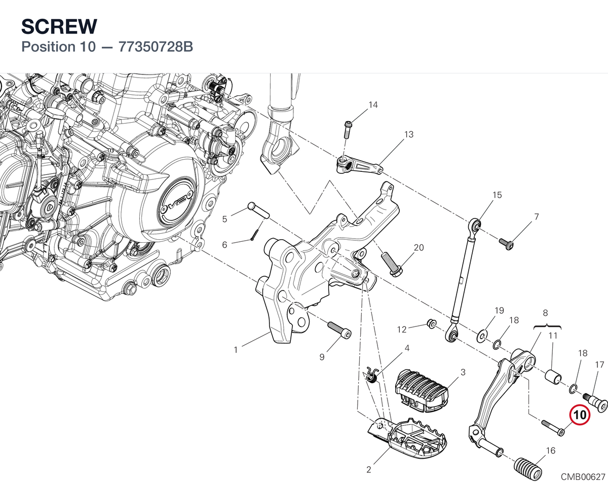 SCREW 77350728B diagram position