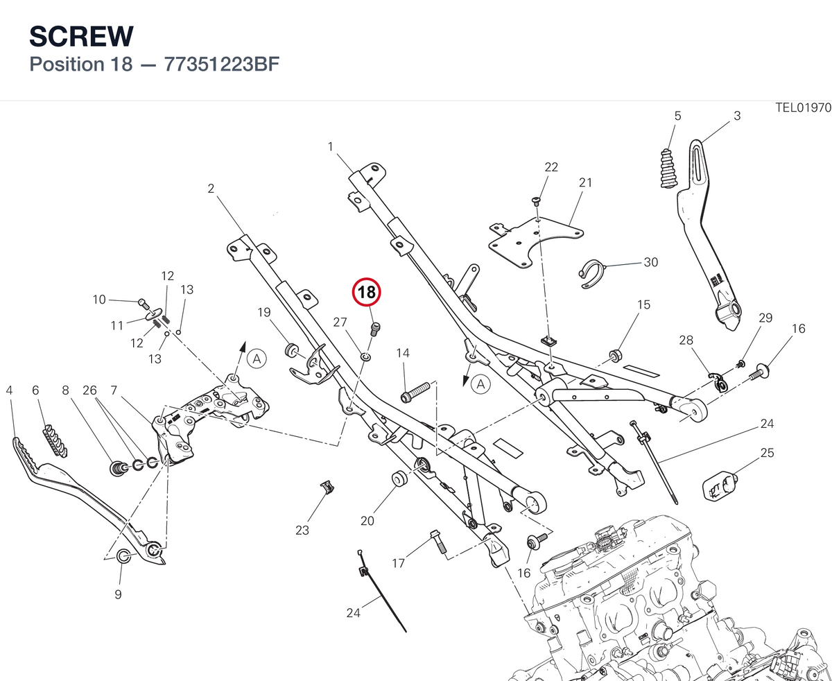 SCREW 77351223BF diagram position