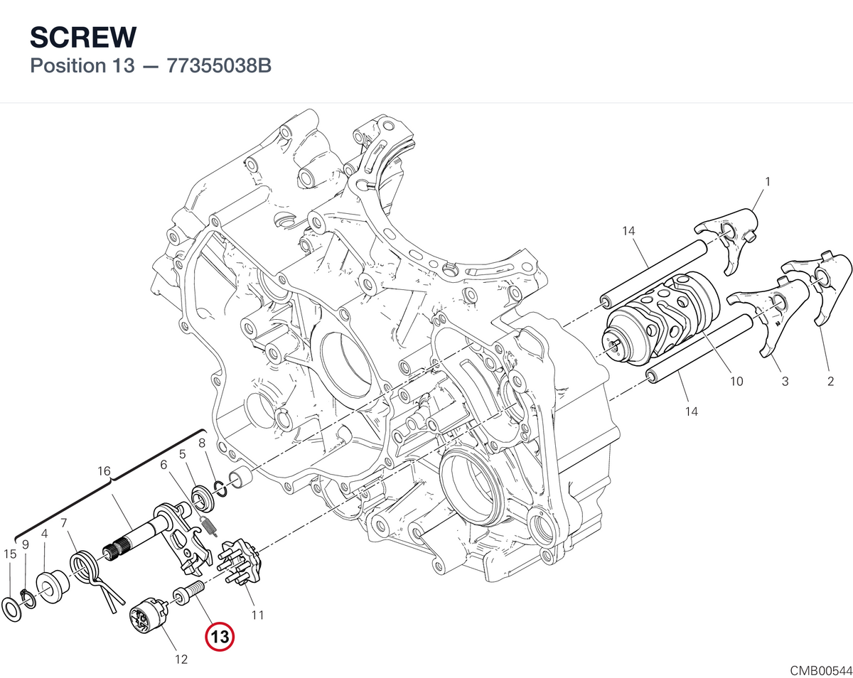 SCREW 77355038B diagram position