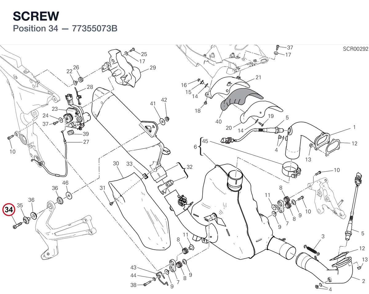 SCREW 77355073B diagram position