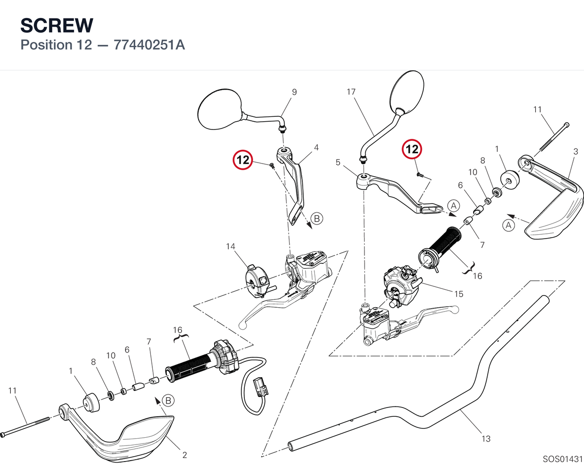 SCREW 77440251A diagram position