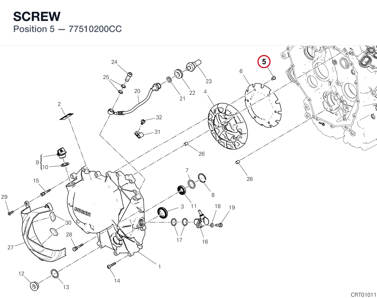 SCREW 77510200CC diagram position