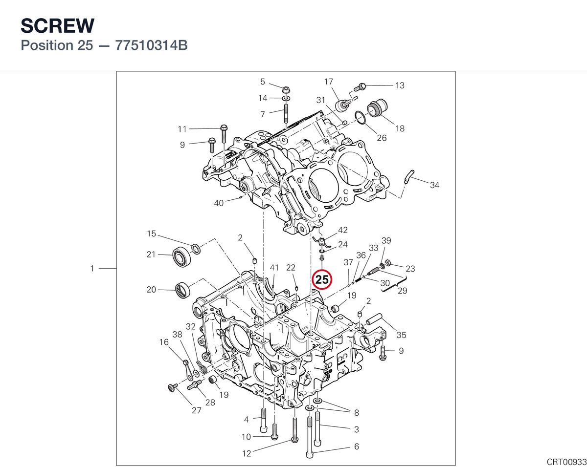 SCREW 77510314B diagram position