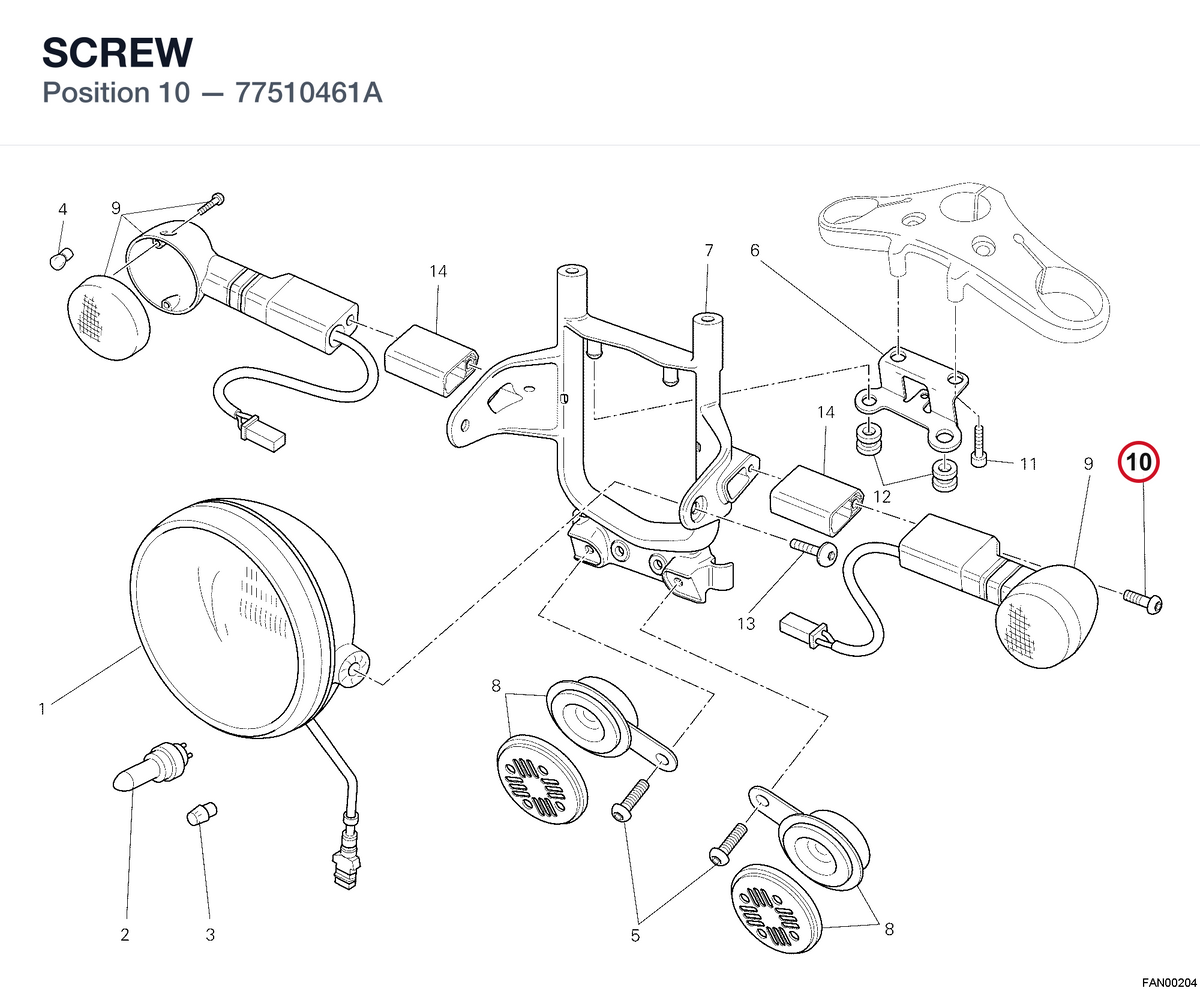 SCREW 77510461A diagram position
