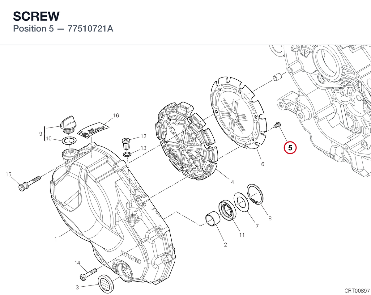 SCREW 77510721A diagram position
