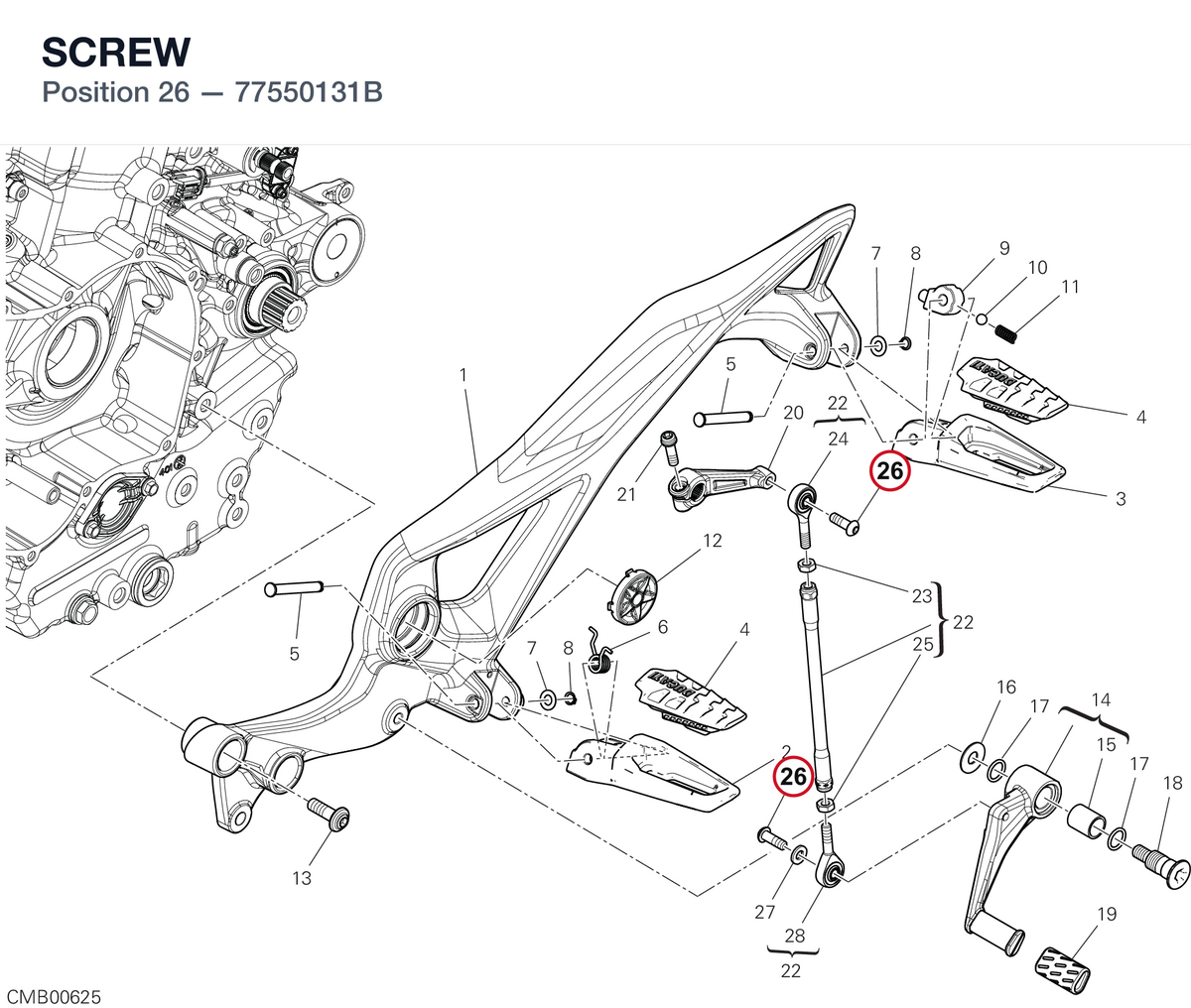 SCREW 77550131B diagram position