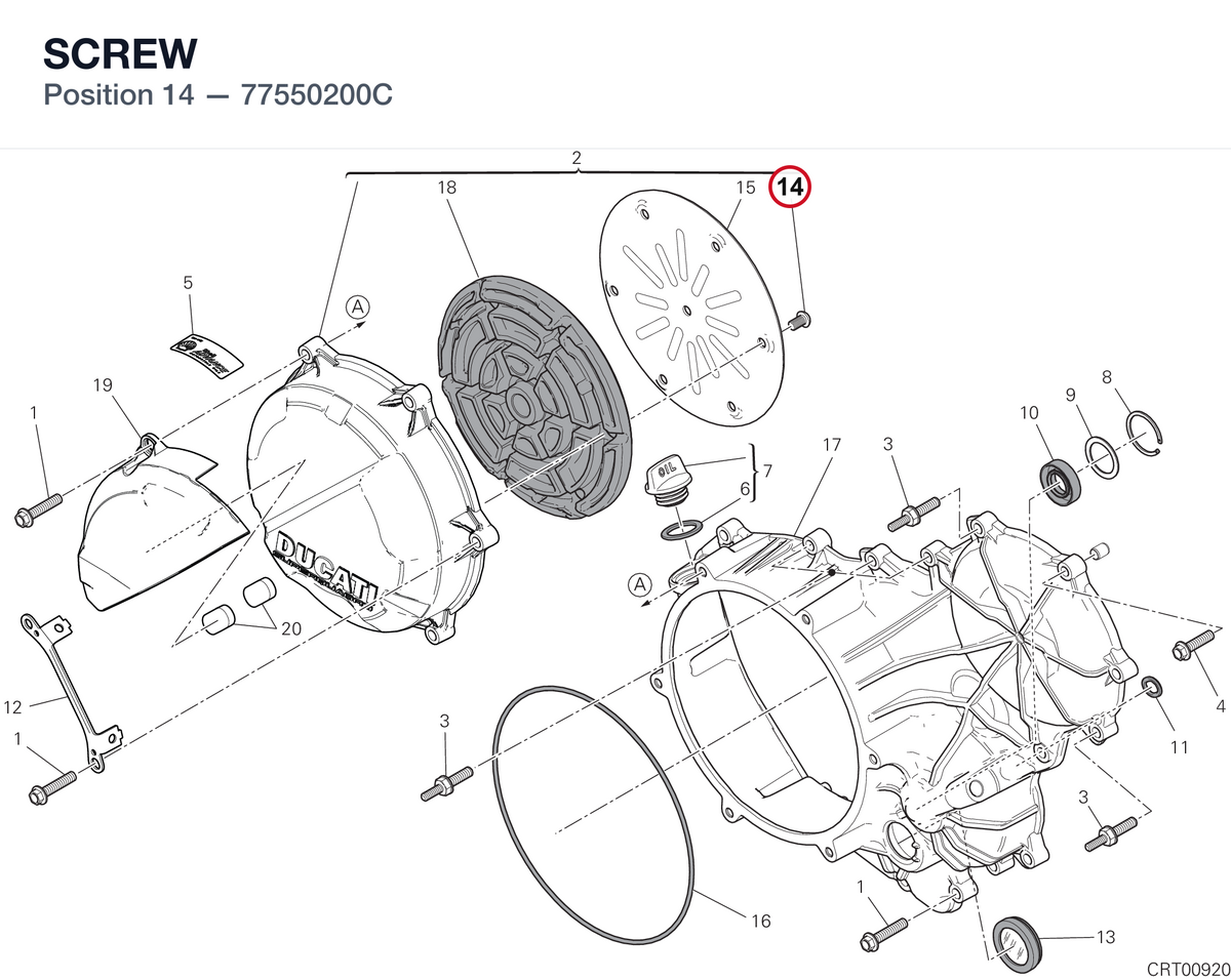 SCREW 77550200C diagram position