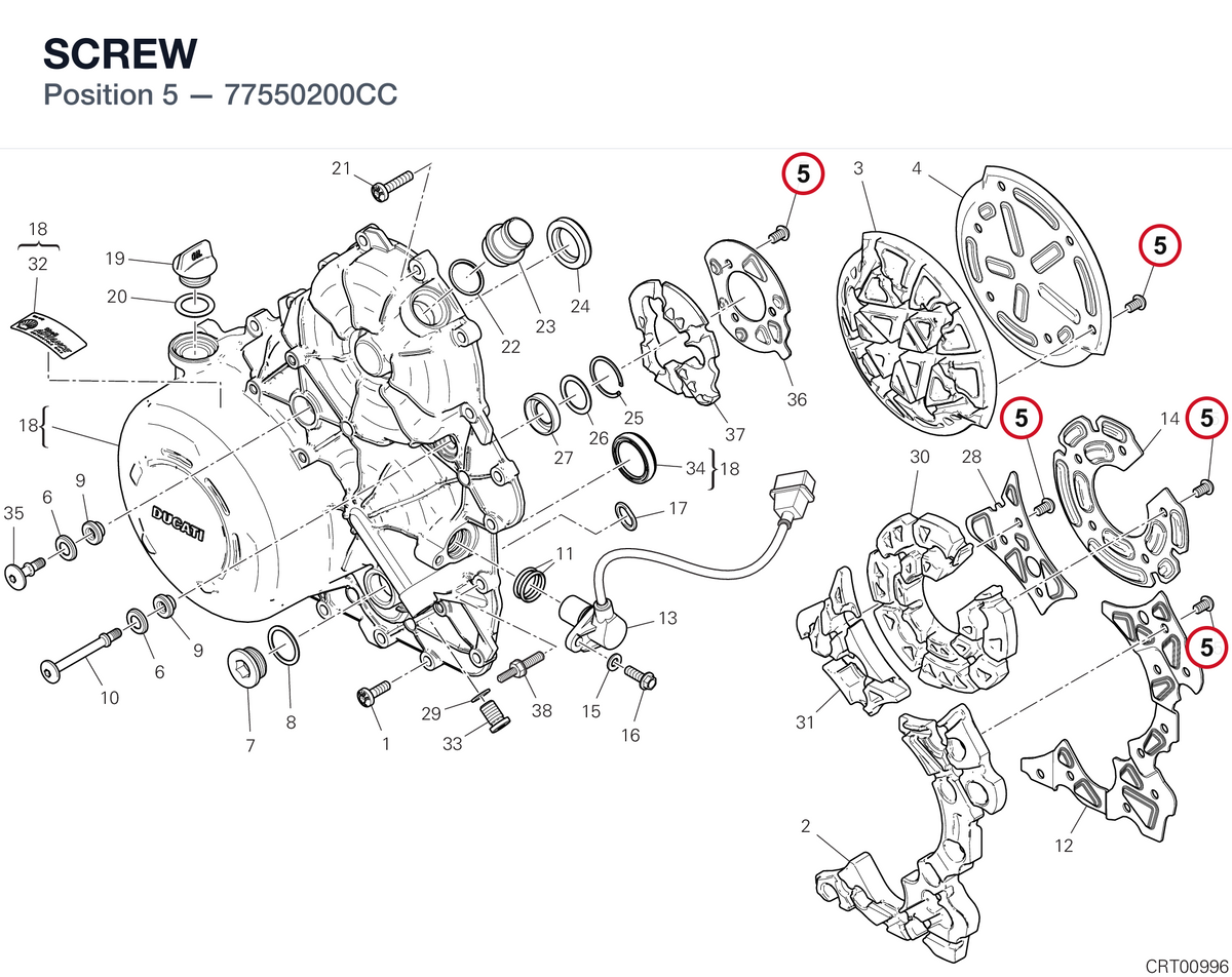SCREW 77550200CC diagram position
