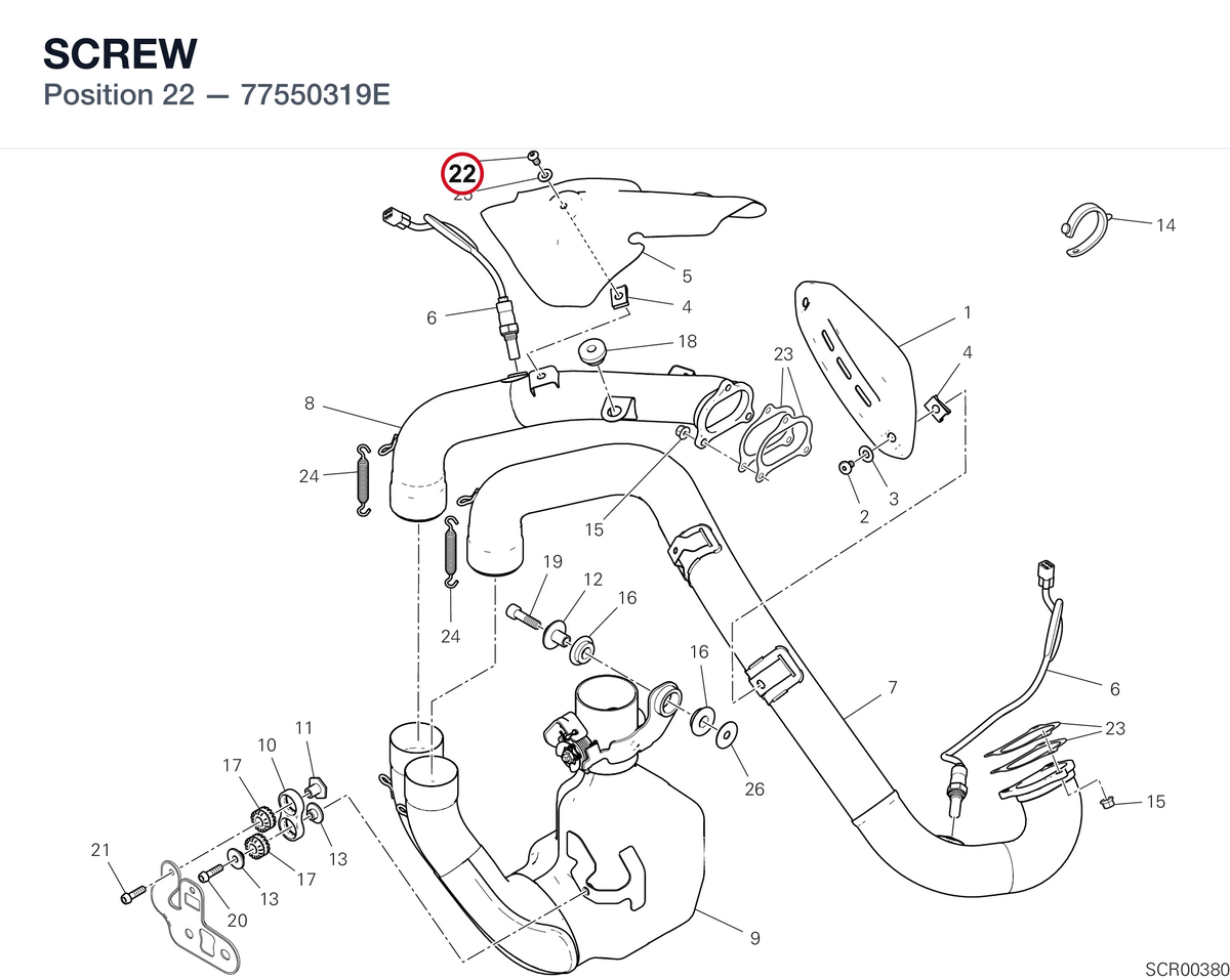 SCREW 77550319E diagram position