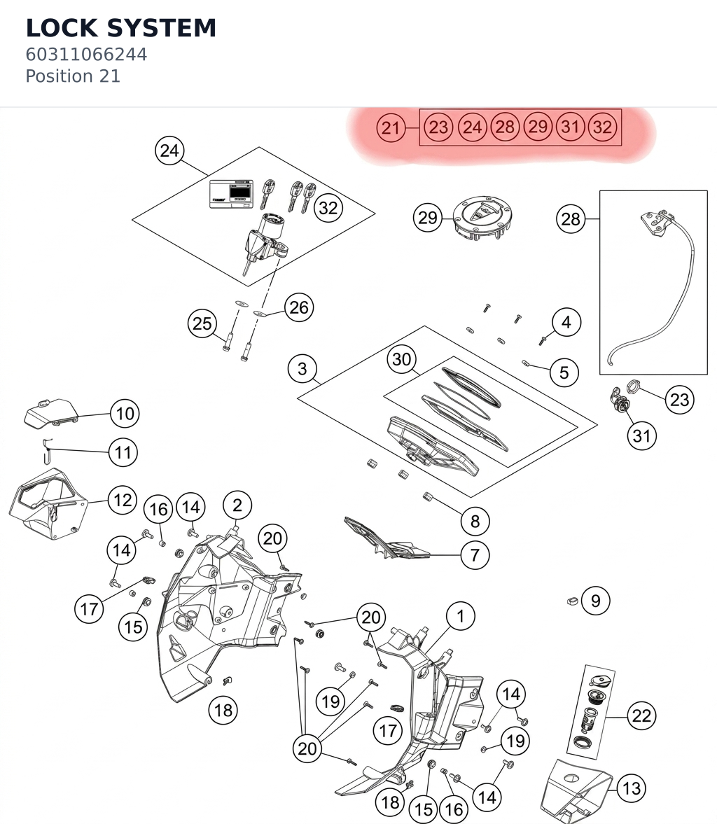Diagram preview: LOCK SYSTEM (60311066244)