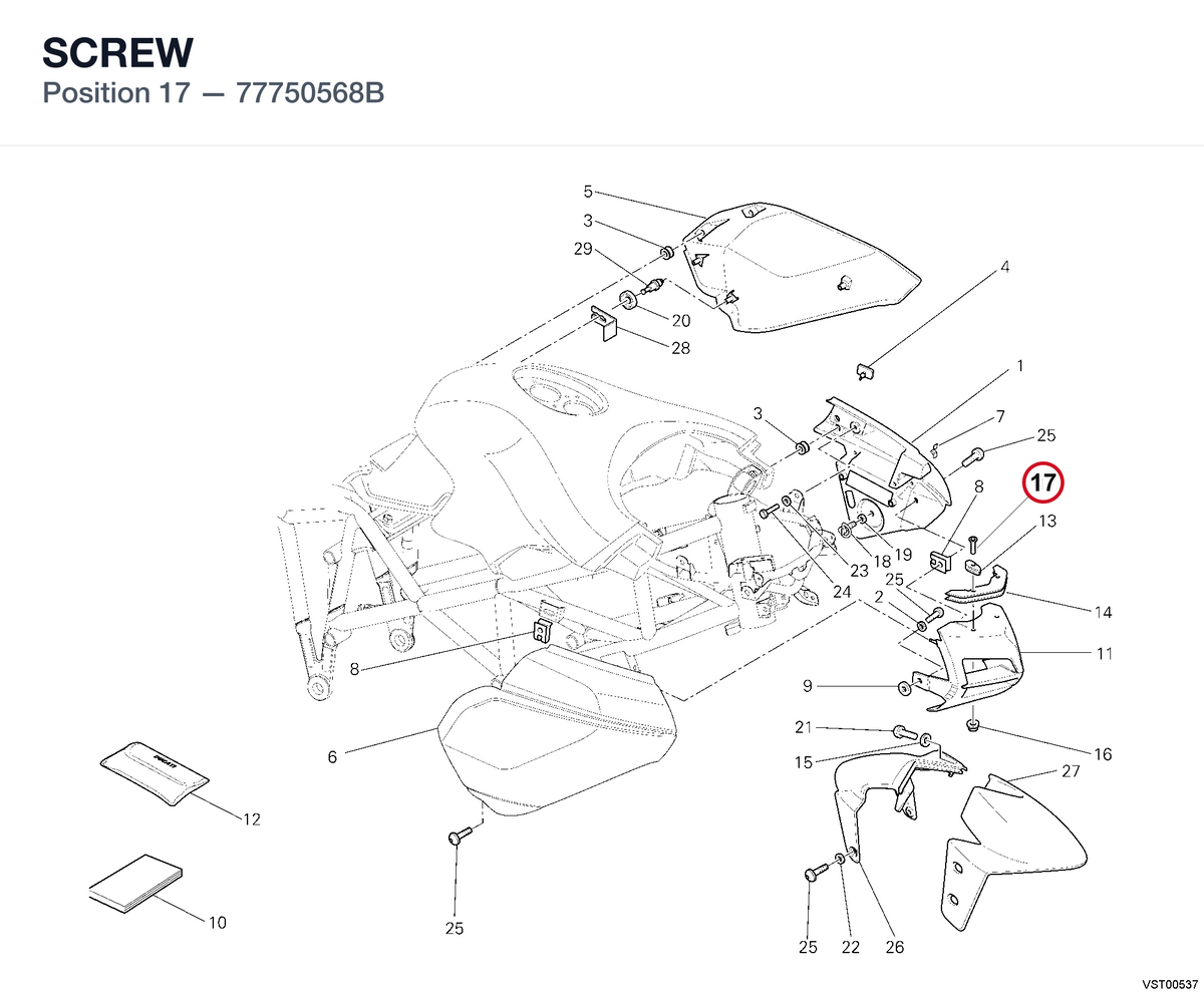 SCREW 77750568B diagram position