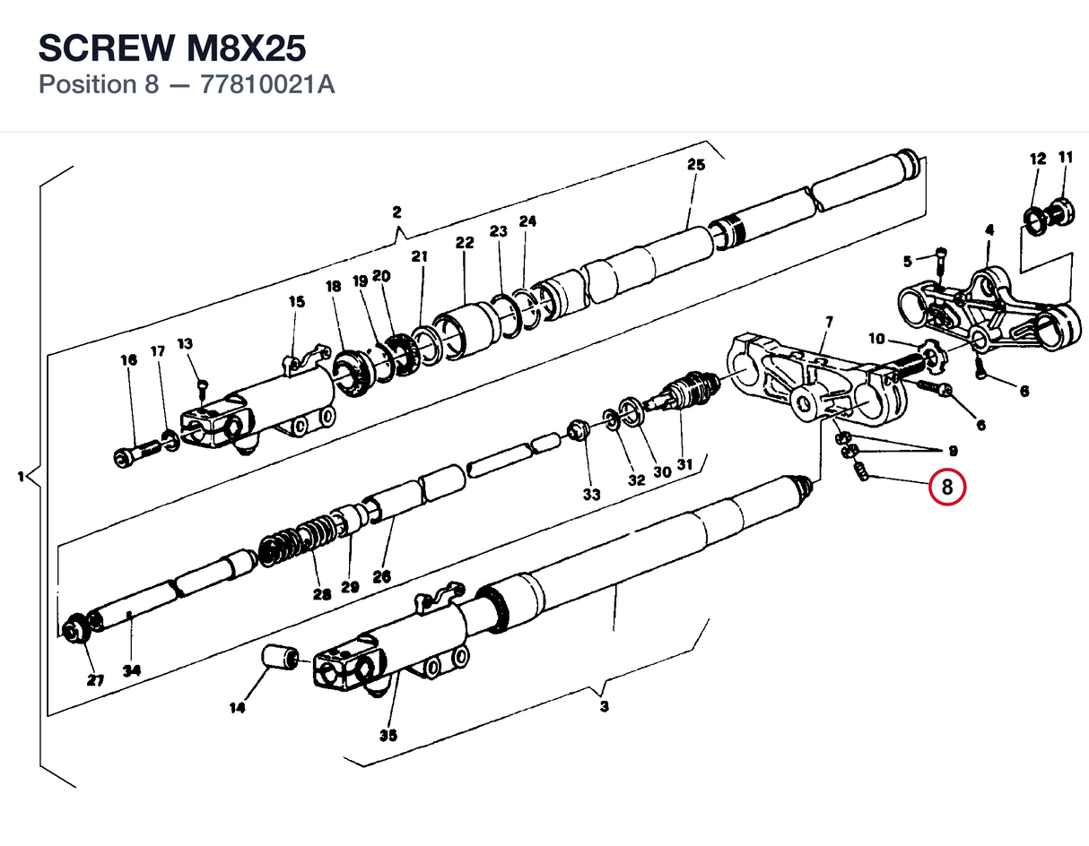 SCREW M8X25
