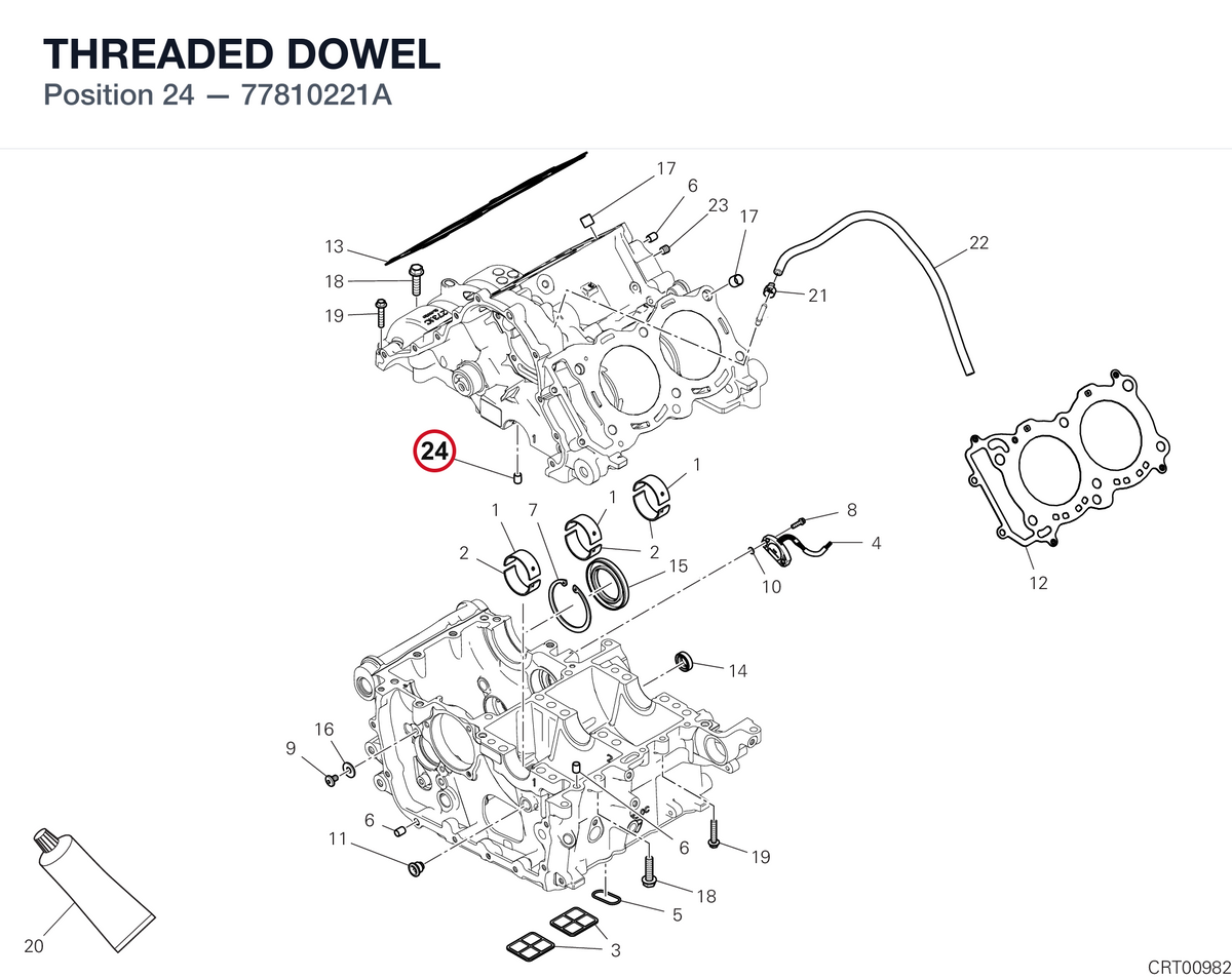 THREADED DOWEL 77810221A diagram position